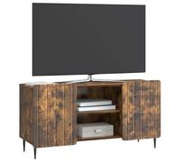 vidaXL Meuble TV Chêne fumé 102 x 34,5 x 52 cm Bois d'ingénierie, Meuble Salon, Console Média Moderne, Rangement Élégant, Buffet Rectangulaire pour Mobilier de Maison