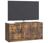 vidaXL Meuble TV Chêne fumé 99 x 34,5 x 47 cm Bois d'ingénierie, Salon, Meuble Moderne de Rangement, Support TV rectangulaire, Cabinet Polyvalent, étagère Tendance