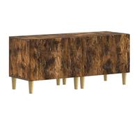 vidaXL Meuble TV Chêne fumé Bois d'ingénierie, Meuble TV Moderne, Bois résistant à l'humidité, Grand Rangement, Profil Fin, Design Pratique pour Le Salon