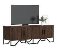 vidaXL Meuble TV chêne marron 122x34x41 cm bois d'ingénierie, support TV, buffet TV, meuble multimédia, banc TV, meuble 848588 Marron G