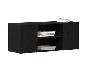 vidaXL Meuble TV Chêne Noir 100 x 35 x 40 cm Bois d'ingénierie, Meuble Bas Moderne, Rangement Pratique, Console pour médias, Solution Polyvalente pour Votre Salon