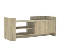 vidaXL Meuble TV Chêne Sonoma 100x35x40 cm Bois d'ingénierie, Support TV, Buffet TV, Meuble multimédia, Banc TV, Armoire HiFi