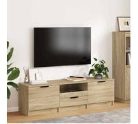 vidaXL Meuble TV, Chêne Sonoma, 140x35x40 cm, Bois d’ingénierie, Support TV jusqu’à 60"", Buffet avec étagères 811451