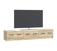 vidaXL Meuble TV Chêne Sonoma 147 x 34,5 x 27 cm Bois d'ingénierie, Meuble Bas Moderne en Bois, Design épuré, Rangement élégant pour Le Salon, Grand Espace