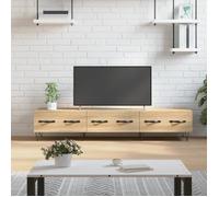 vidaXL Meuble TV Chêne Sonoma – 150x36x30 cm, 3 tiroirs, bois d'ingénierie, marron