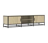 vidaXL Meuble TV chêne Sonoma 160x35x41 cm Bois d'ingénierie et métal, Banc TV, Meuble HiFi, Centre de Divertissement, Buffet TV, Meuble multimédia