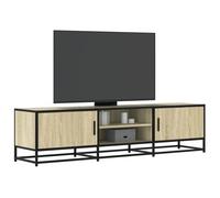 vidaXL Meuble TV chêne sonoma 160x35x41 cm bois d'ingénierie et métal banc TV meuble hifi centre de divertissement 848845