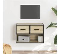 vidaXL Meuble TV Chêne Sonoma 60x31x39,5 cm - Bois d'ingénierie et métal