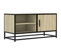 vidaXL Meuble TV chêne Sonoma 80x34,5x40 cm Bois d'ingénierie et métal, Banc TV, Meuble HiFi, Centre de Divertissement, Buffet TV, Meuble multimédia