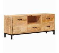 VIDAXL Meuble TV console manguier marron 110 x 30 x 46 cm avec tiroir et portes