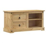 vidaXL Meuble TV Corona 100x40x52 cm Bois de pin Massif, Banc TV, Meuble HiFi, Centre de Divertissement, Buffet TV, Meuble multimédia, Console TV