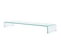 vidaXL Meuble TV de Salon Support de Moniteur 120x30x13cm Verre Transparent