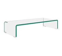 vidaXL Meuble TV Support pour moniteur 60 x 25 x 11 cm Verre transparent