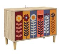 vidaXL Meuble TV Essen 69 x 33 x 50 cm Sonoma Bois d'ingénierie, Meuble TV rectangulaire pour Salon Moderne, Rangement spacieux, Bois d'ingénierie, Finition Sonoma, Organisateur Tendance