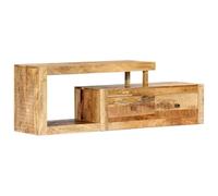 vidaXL Meuble TV Étagère armoire basse 120 x 30 x 40 cm Bois massif de manguier Brun G
