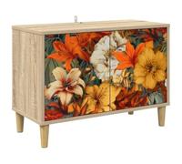 vidaXL Meuble TV GENNEP 69 x 33 x 50 cm Sonoma Bois d'ingénierie, Meuble TV rectangulaire pour Salon Moderne, Rangement spacieux, Bois d'ingénierie, Finition Sonoma, Organisateur Tendance