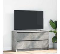 vidaXL Meuble TV gris béton 100x35x54 cm bois d'ingénierie, banc TV, meuble hifi, centre de divertissement, buffet TV, 861808