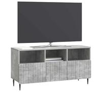 vidaXL Meuble TV Gris béton 102 x 34,5 x 50 cm Bois d'ingénierie, Meuble TV rectangulaire Tendance pour Salon, Espace de Rangement Multi-Usage, Meuble Contemporain