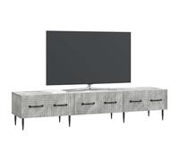 vidaXL Meuble TV Gris béton 147 x 34,5 x 30 cm Bois d'ingénierie, Meuble de Salon, Console Vintage, Cabinet TV rectangulaire, en Bois, Support pour Divertissement à Domicile