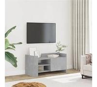 Meuble TV gris béton 80x35x40 cm bois d'ingénierie, support TV, buffet TV, meuble multimédia, banc TV, armoire hifi, 848370