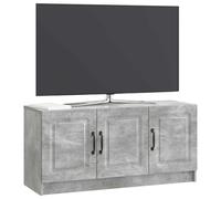 vidaXL Meuble TV Gris béton 99 x 34,5 x 47 cm Bois d'ingénierie, Salon, Meuble Moderne de Rangement, Support TV rectangulaire, Cabinet Polyvalent, étagère Tendance