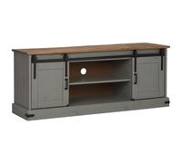 vidaXL Meuble TV Halden 2 Portes coulissantes Gris 150x40x60 cm, Meuble télé, Meuble de Support TV, Console TV, Buffet TV, Meuble multimédia