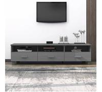 vidaXL Meuble TV HAMAR Gris foncé 158x40x40 cm Bois massif de pin 340474