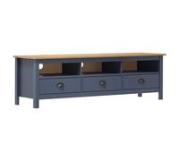 vidaXL Meuble TV Hill Range Gris 158x40x47 cm Bois de pin solide Gris