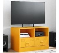 vidaXL Meuble TV jaune moutarde 67x39x44 cm acier 841745 Jaune G