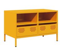 Meuble TV jaune moutarde 68x39x43,5 cm acier laminé à froid Jaune G