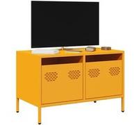 vidaXL Meuble TV jaune moutarde 68x39x43,5 cm acier laminé à froid