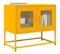 vidaXL Meuble TV 853335 Jaune moutarde 68×39×60,5 cm Acier laminé à froid