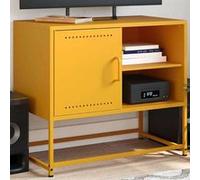 vidaXL Meuble TV Jaune moutarde 68x39x60,5 cm acier – Meuble multimédia
