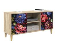 vidaXL Meuble TV Kiel 102 x 33 x 50 cm Sonoma Bois d'ingénierie, Meuble TV rectangulaire Moderne, Rangement spacieux, Console élégante, Organisation intérieure, Entretien Facile