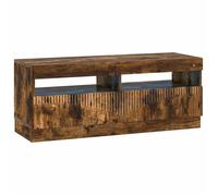 vidaXL Meuble TV LED Chêne fumé Bois d'ingénierie 897430