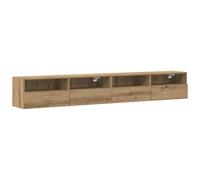 vidaXL Meuble TV Mural 2 pc chêne Artisanal Bois d'ingénierie | Génial pour ta télé et tes décorations, Un look moderne qui va avec tout, Fait en bois d'ingénierie de bonne qualité