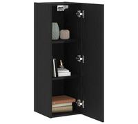 vidaXL Meuble TV mural 2 pcs Chêne noir 30,5 x 28,5 x 90 cm, Rangement moderne pour salon, meuble TV mural, unité média rectangulaire, solution gain de place, chic