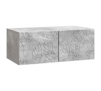 vidaXL Meuble TV Mural 59,5 x 41 x 30 cm Gris béton Bois d'ingénierie, Rangement Salon, Cabinet Vintage Mural, Console rectangulaire, Solution Gain de Place, unité de Divertissement