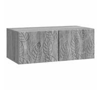 vidaXL Meuble TV Mural 59,5 x 41 x 30 cm Sonoma Gris Bois d'ingénierie, Rangement Salon, Cabinet Vintage Mural, Console rectangulaire, Solution Gain de Place, unité de Divertissement