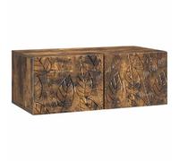vidaXL Meuble TV Mural 78,5 x 31 cm Chêne fumé Bois d'ingénierie, Rangement Salon, Cabinet Vintage Mural, Console rectangulaire, Solution Gain de Place, unité de Divertissement
