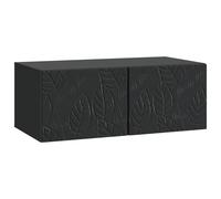 vidaXL Meuble TV Mural 78,5 x 31 cm Noir Bois d'ingénierie, Rangement Salon, Cabinet Vintage Mural, Console rectangulaire, Solution Gain de Place, unité de Divertissement