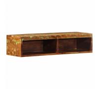 vidaXL Meuble TV mural 80x30x19 cm Bois massif de récupération Marron