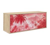 vidaXL Meuble TV Mural Aachen 102 x 33 x 40 cm Chêne Sonoma, Meuble TV rectangulaire Moderne, Mural, Rangement Pratique, Espace optimisé pour Votre Salon