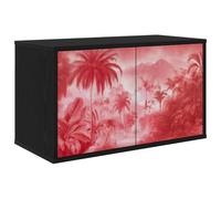 vidaXL Meuble TV Mural Aachen 69 x 33 x 40 cm Chêne Noir, Salon, Meuble de Rangement Moderne rectangulaire, Cabinet Mural, Support TV, Espace Ample pour Organiser et décorer
