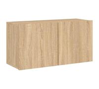 vidaXL Meuble TV Mural, Armoire de Télévision Suspendue avec Rangement, Meuble Télé Flottant Salle de Séjour, Moderne, Chêne Sonoma Bois d'Ingénierie