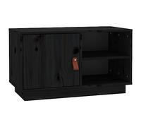 vidaXL Meuble TV Mural, Armoire de Télévision Suspendue, Meuble Télé avec Rangement Salon Salle de Séjour, Scandinave, Noir Bois de Pin Massif