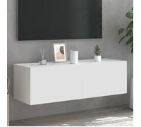 vidaXL Meuble TV Mural avec Lumières LED, Armoire de Télévision Suspendue avec Rangement, Meuble Télé Flottant, Moderne, 837295