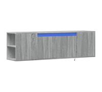 vidaXL Meuble TV mural Sonoma gris 135x31x39,5 cm avec lumières LED – suspendu