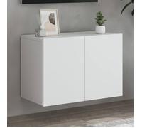 vidaXL Meuble TV mural Armoire de télévision suspendue 60x30x41 cm Bois d'ingénierie Blanc