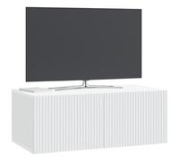 vidaXL Meuble TV Mural Blanc 78,5 x 41 x 30 cm Bois d'ingénierie, Séjour, Meuble TV Moderne, système rectangulaire, Style Chic, Rangement Ample, Cabinet Mural